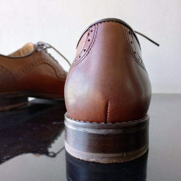 Johnston & Murphy Men\'s Reynolds Cap in Nice Tan Full Grain Leather main image 6